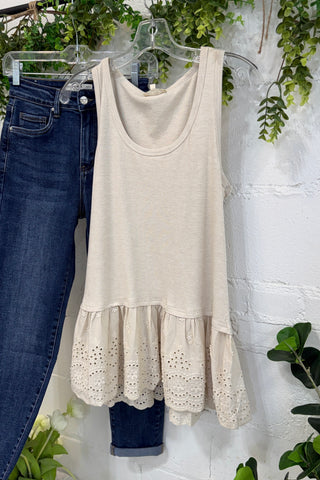 Chantelle Top Oatmeal by Easel