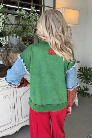Bow Season Top Green Shirts & Tops Sage+Fig
