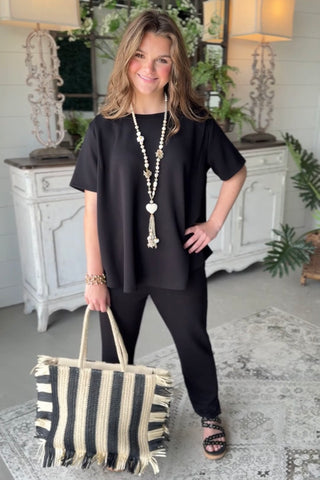 In Demand Pant Set Black Top & Pant Set Brad and Rena