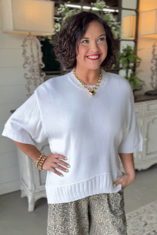 Laura Beth Sweater Ivory by Bibi