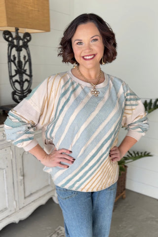 Shuffle Lt Taupe/Cloud Shirts & Tops Oli & Hali