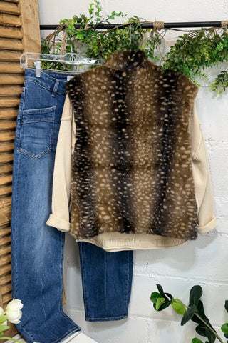 Oh Deer Vest Coffee Vest Wona Trading