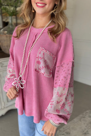 Cozy Petals Candy Pink by Easel Shirts & Tops Easel