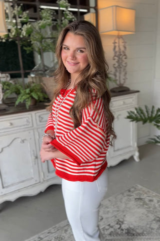 Beasley Cardi Red by Peach Love Cardigan Peach Love