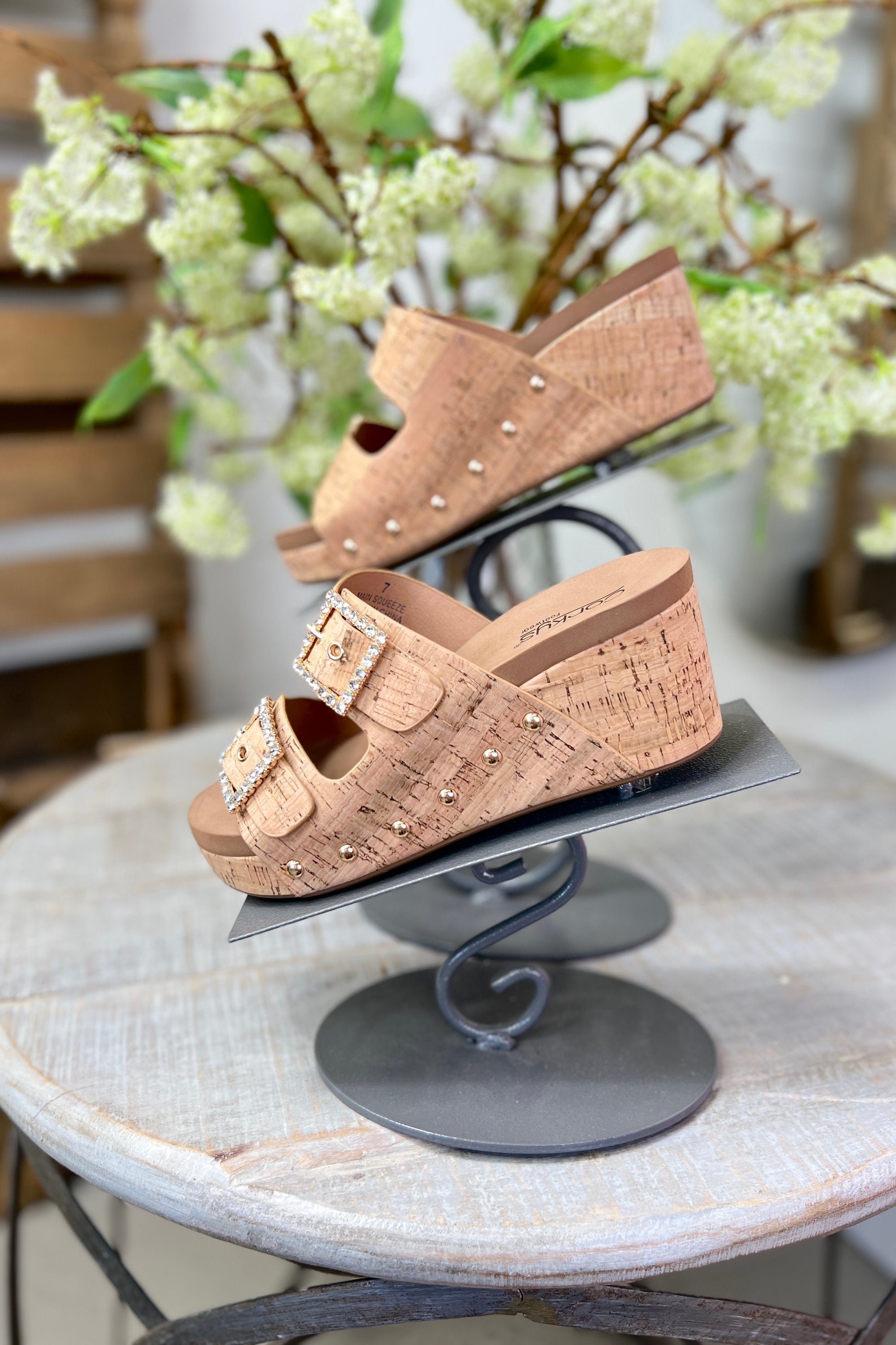 Main Squeeze Wedge Sandals  Corky's Boutique   