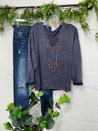 Boyfriend Sweater Navy sweater MuMu/JY