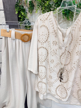 Maisie Top Beige Shirts & Tops D Style