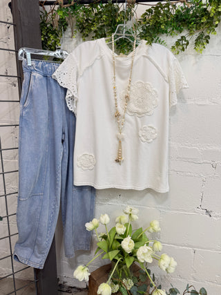 Dionne Top White by Easel Shirts & Tops Easel