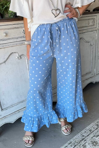 Domino Pants Lt Denim Pants Vine & Love