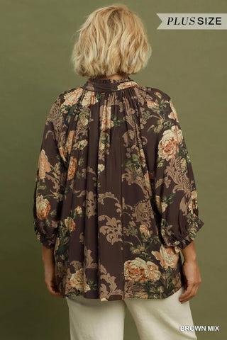 Lennox Top Brown by Umgee Shirts & Tops Umgee