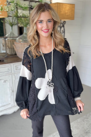 Daisy Duo Top Black/Cream Shirts & Tops Davi & Dani