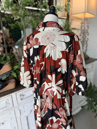 Flora Dress Rust Mix by Umgee Dresses Umgee
