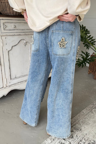 Starstruck Pants Denim Jeans Blue Velvet