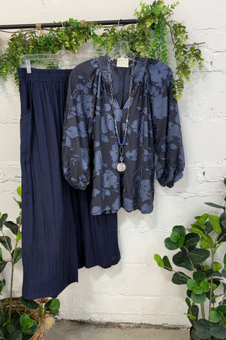 Atkins Pants Navy by Umgee