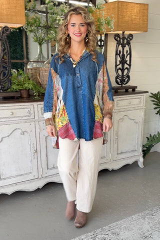 Kinsey Denim Patchwork RESTOCK Soon Shirts & Tops Young Threads