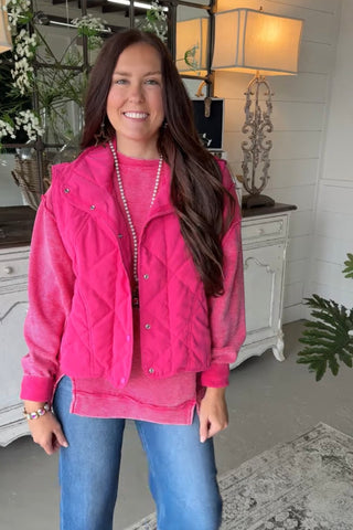 Candy Vest Hot Pink by Umgee Vest Umgee