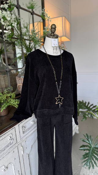 Laid Back Days Long Pant Set Black