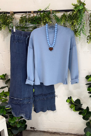 Viola Sweater Sky Blue by Jodifl