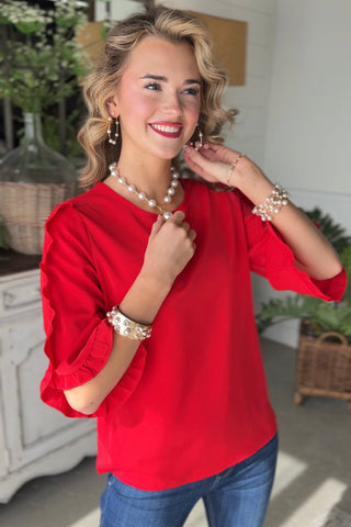 Duchess Red Shirts & Tops Faire