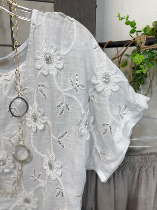 Blakely Linen Top White