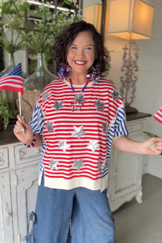 Liberty Belle Top Red