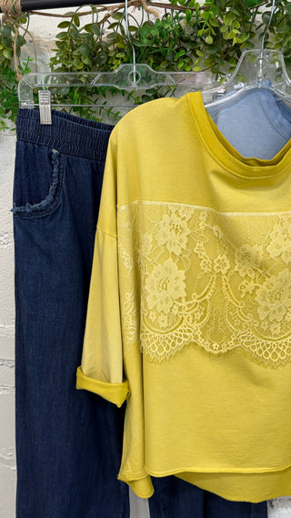 Darby Top Mustard Shirts & Tops MuMu