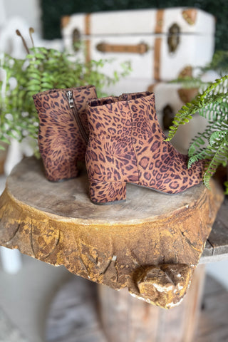 On The Down Low Booties Leopard by Corky’s