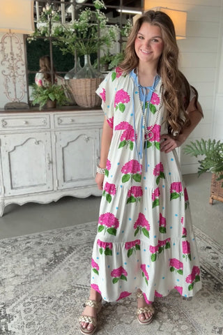 Isabella Long Dress Ecru by Umgee Dresses Umgee
