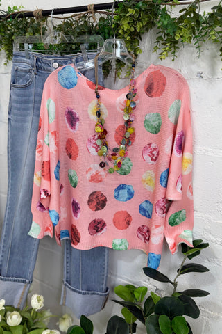 On the Dot Sweater Blue OHLALA