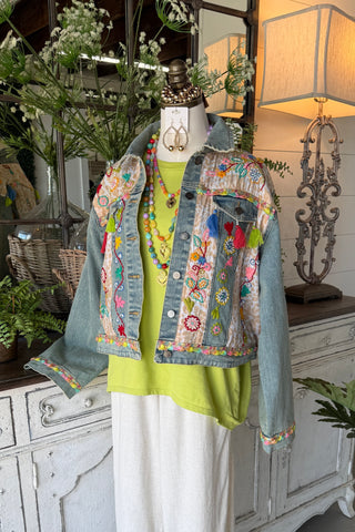 Color Burst Jacket Denim by POL Clothing