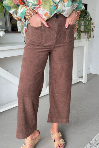 Tess Corduroy Pants Mocha Pants eesome