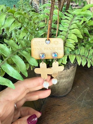 Blessings Earrings Gold by Pink Panache Earrings Pink Panache