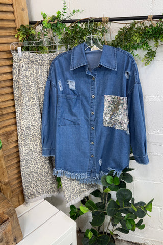 Brooks Shacket Lt Wash