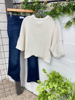 Anita Sweater Ivory Sweater Blu Pepper