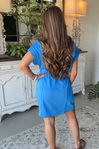 Cameron Dress Cerulean by Umgee Dresses Umgee