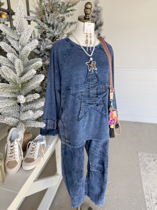 Born a Star Navy Shirts & Tops J Her