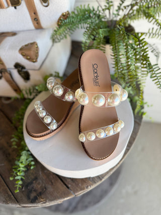 Happy Go Lucky Clear by Corky’s Sandal Corky's Footwear