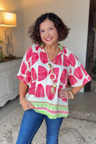 Shelly Top Pink by Umgee Shirts & Tops Umgee