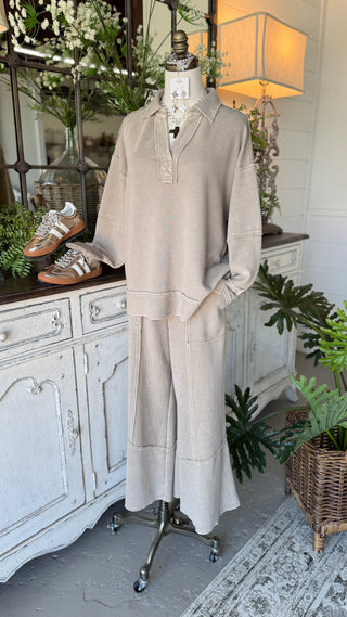 Charleston Top Lt Mocha by Easel Shirts & Tops Easel