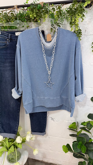 Ingle Top Lt Blue Shirts & Tops Tres Bien
