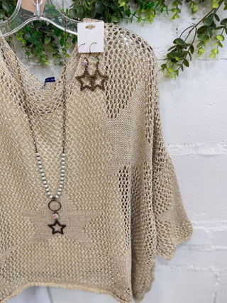 Lisa Sweater Gold Sweater Tempo Paris