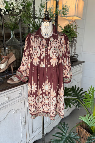 Betsy Dress Brown by Gigio