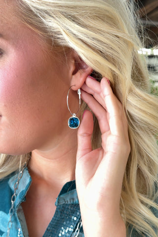 Real Gem Earrings Blue Zircon Earrings BFF