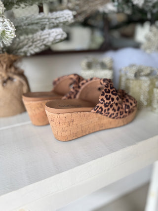 Bowed Up Wedges Leopard by Corky's Shoes Corky's Footwear