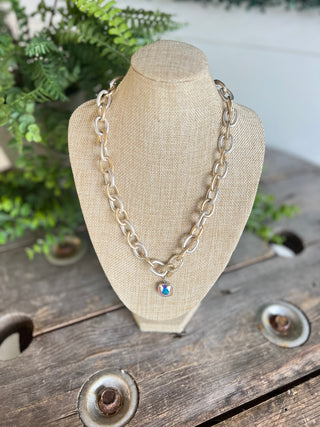 Chain Duo Necklace by Pink Panache Necklaces Pink Panache