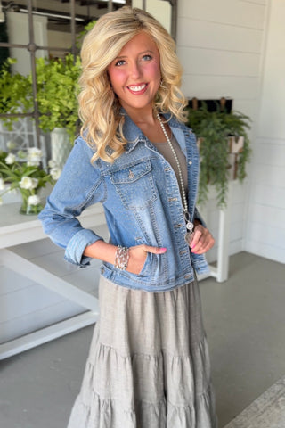 Get It Girl Bling Jacket Jacket Vanilla