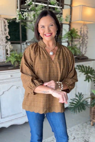 Ursula Top Brown by Umgee