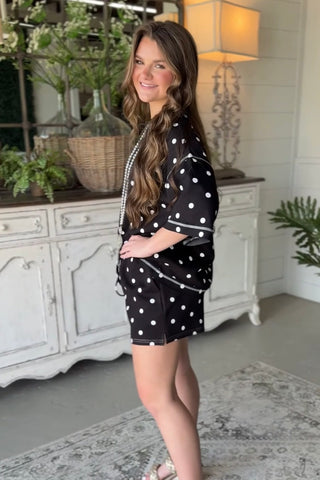 Pongo Short Set Black Short Set Sewn + Seen