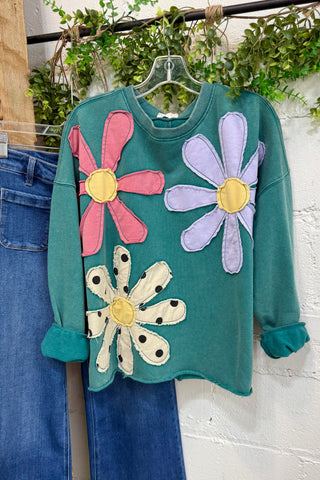 Petal Crush Top Teal by Easel Shirts & Tops Easel