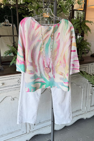 High Tide Sweater Pink Multi Sweater OHLALA